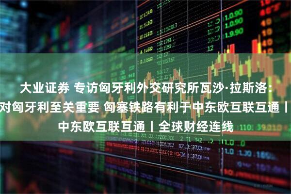 大业证券 专访匈牙利外交研究所瓦沙·拉斯洛：中企绿地投资对匈牙利至关重要 匈塞铁路有利于中东欧互联互通丨全球财经连线