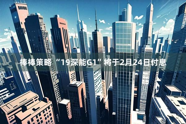 棒棒策略 “19深能G1”将于2月24日付息