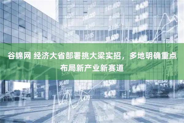 谷锦网 经济大省部署挑大梁实招，多地明确重点布局新产业新赛道